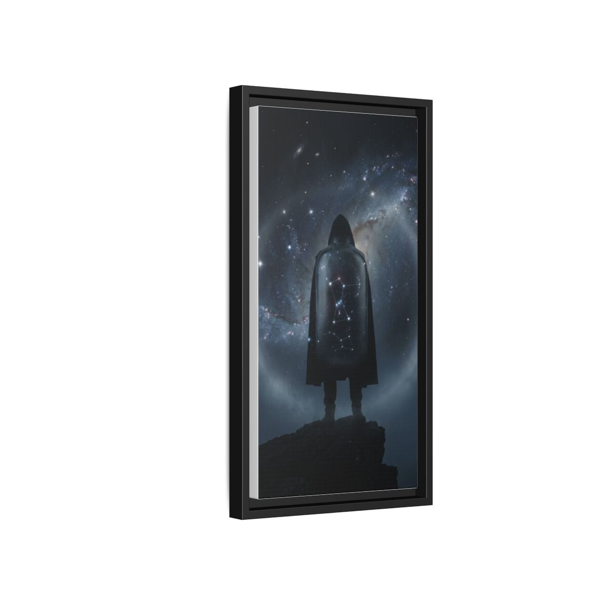 Framed Matte Canvas - Cosmic Sentinel — Black / 1.25" (8×10, 9×12, 11×14, 12×16, 10×20, 12×18, 16×20, 16×24, 18×24, 12×36, 20×24, 16×32, 20×30, 24×30, 24×32, 16×48, 24×36, 24×48, 30×40, 20×60, 32×48, 30×60 & 40×60)