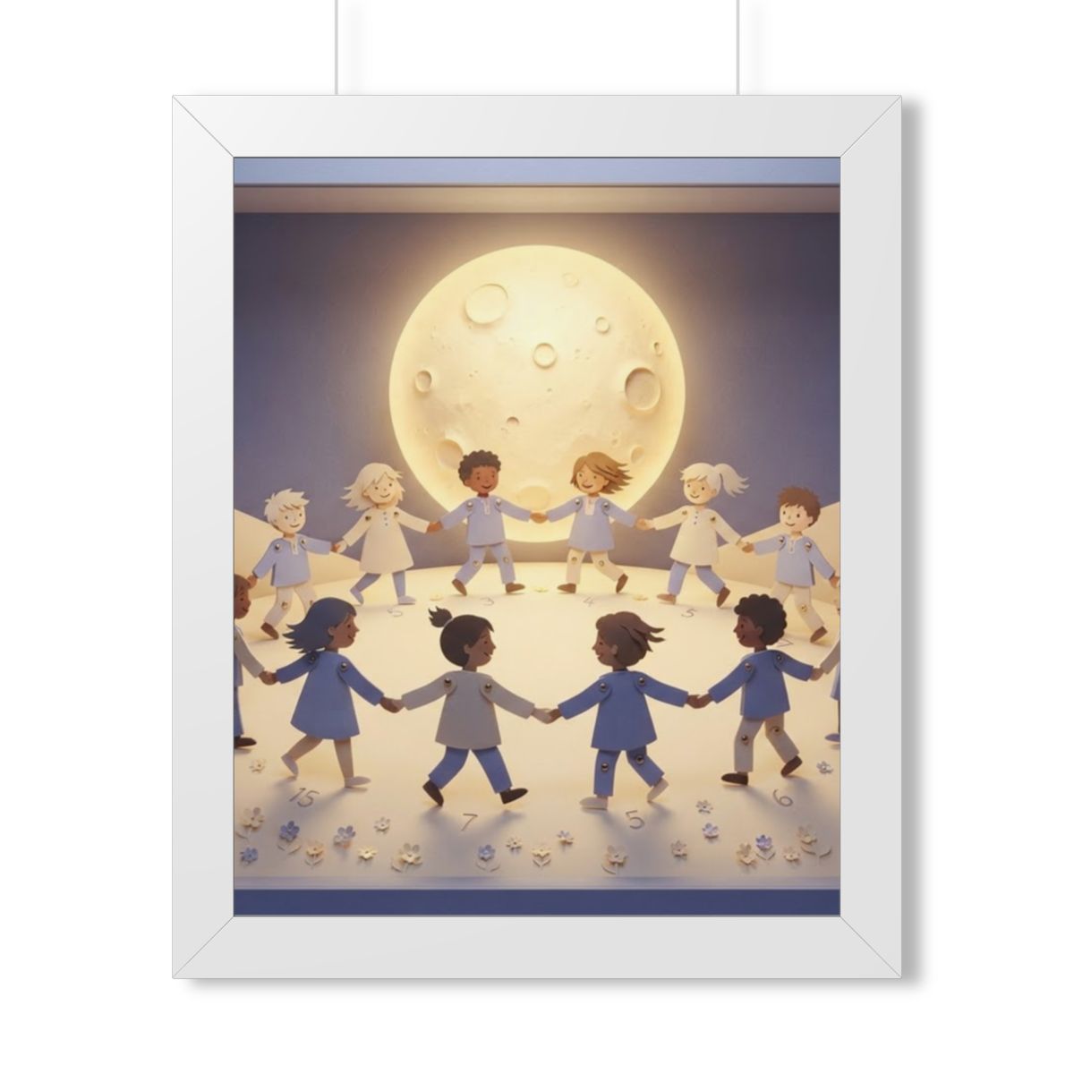 Framed Vertical Poster - Moonlit Lullaby — White (11×14... |...