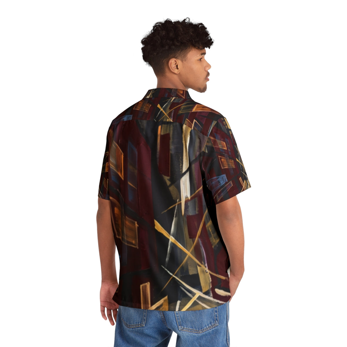 Men's Hawaiian Shirt - Urban Perspective | Echovira Gallery