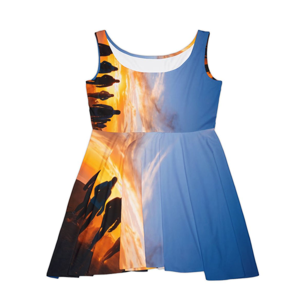 Women's Skater Dress - Sunset Horizon | Echovira Gallery