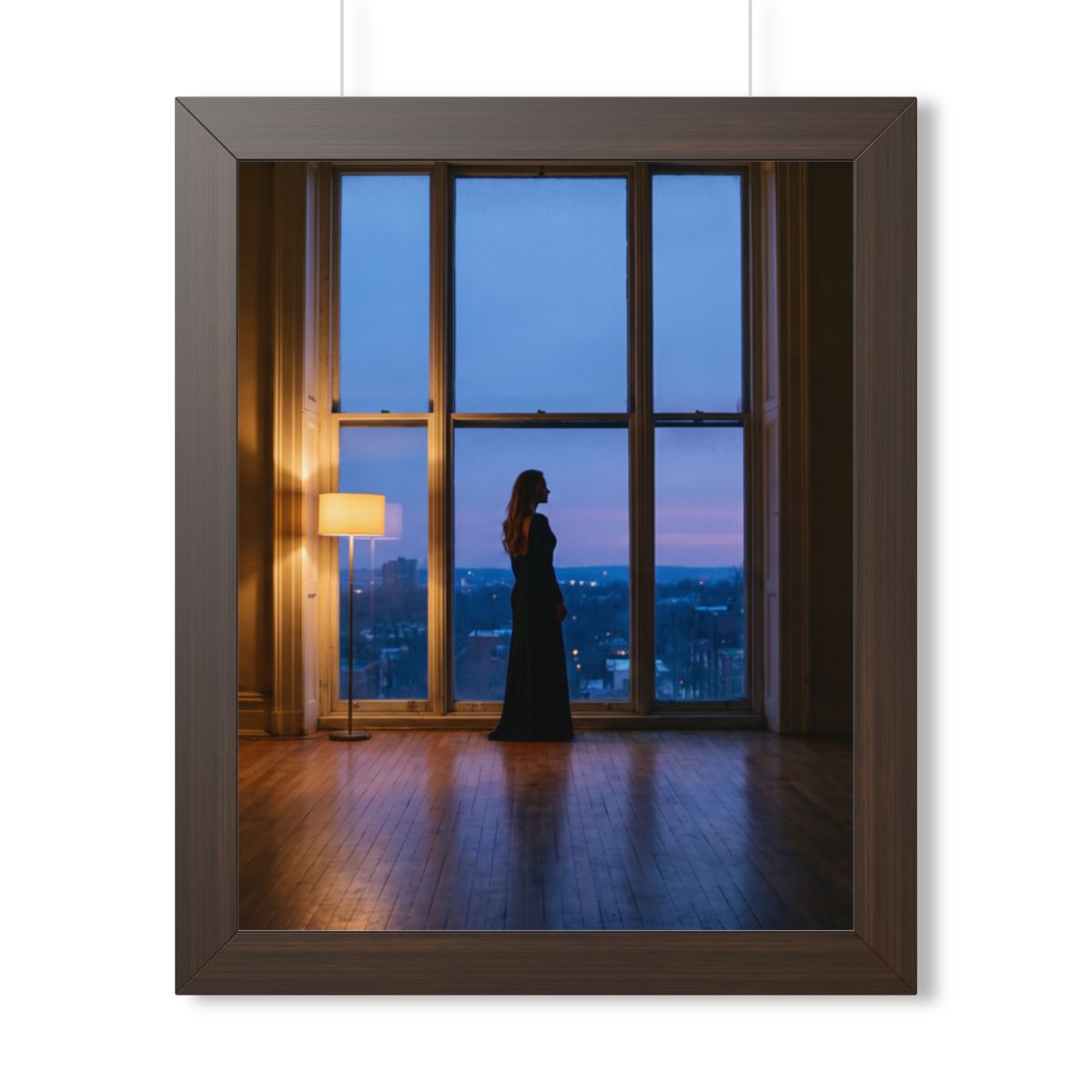 Framed Vertical Poster - Twilight Solitude — Walnut (11×14...