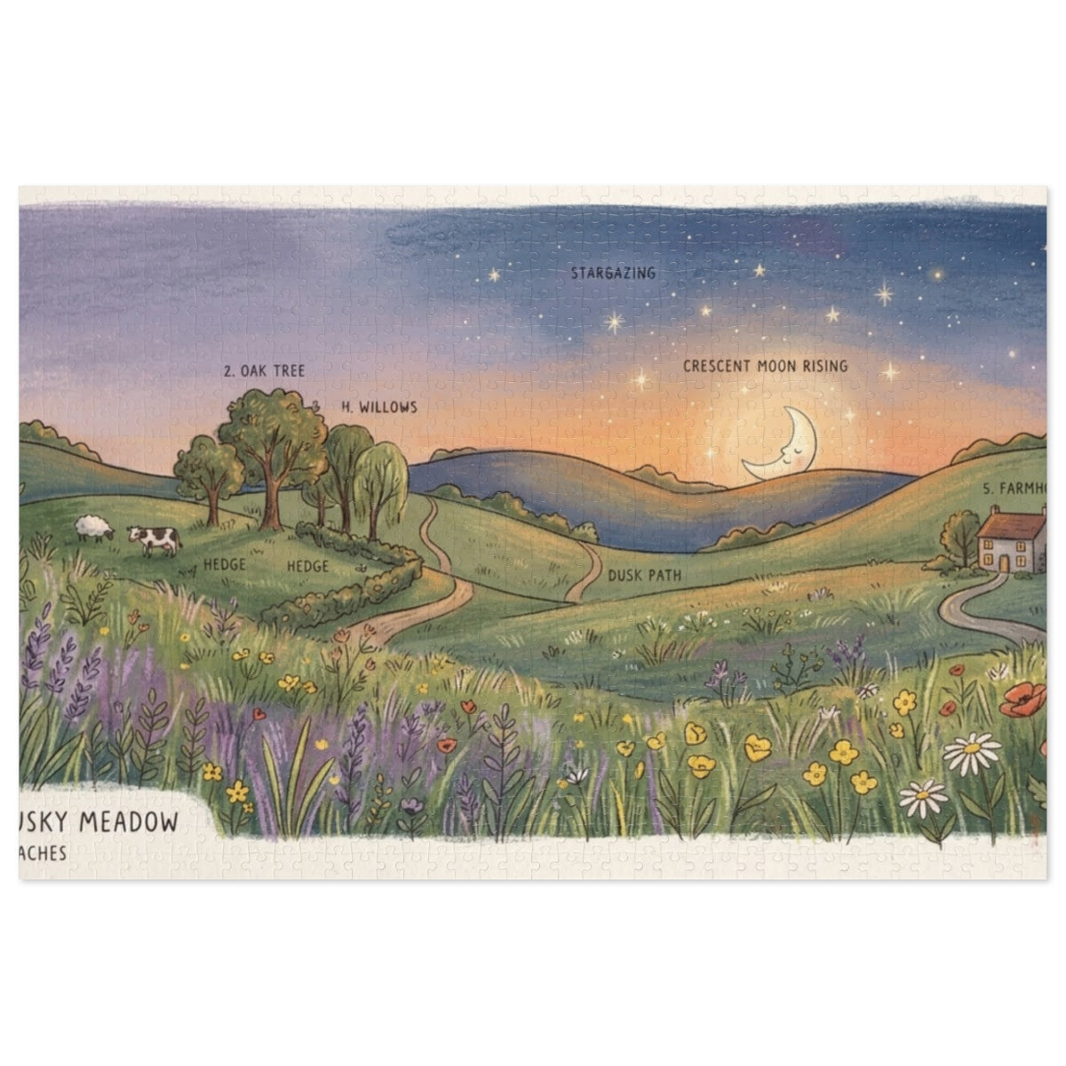 Jigsaw Puzzle with Tin - Dusky Meadow (30, 110, 252, 500......