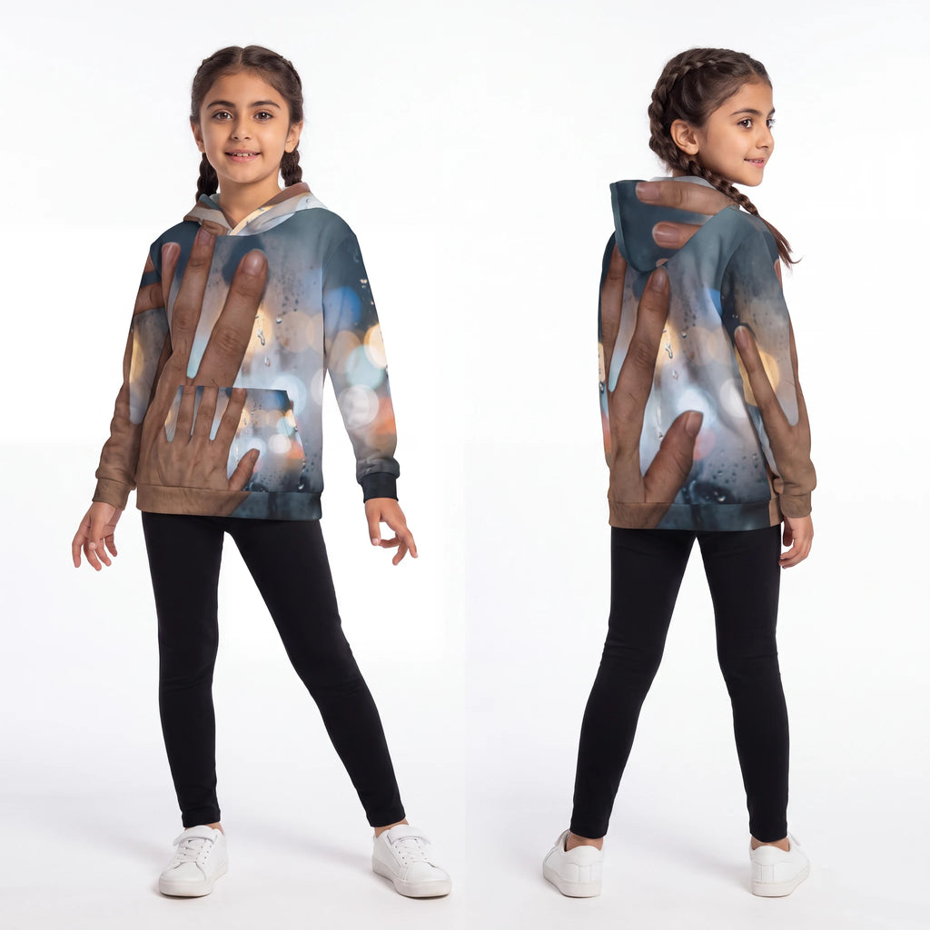 Children's Hoodie Rainy City Window Art