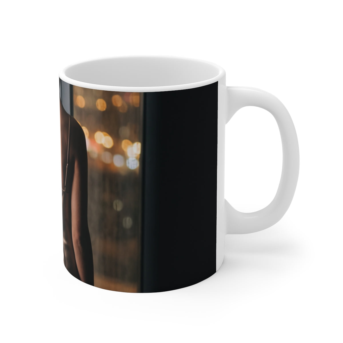 11oz White Mug - Midnight Rain Mood