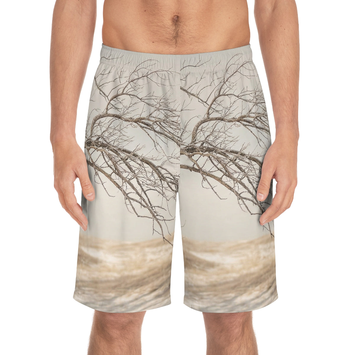 Men's Board Shorts - Winter Branch Solitude Landscape |...