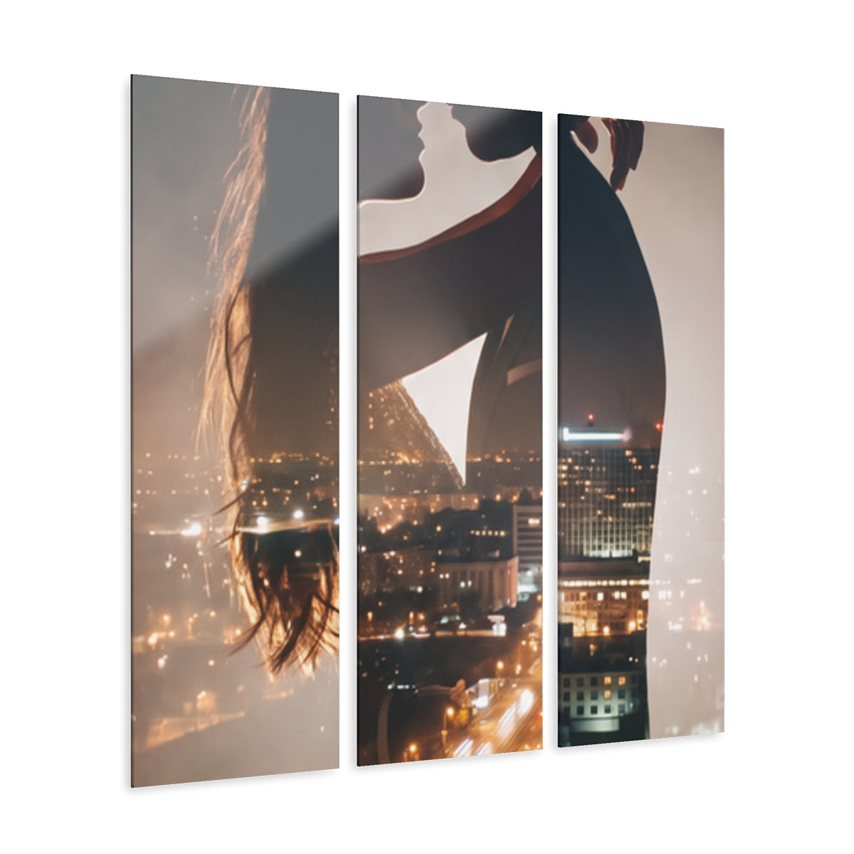 Acrylic Prints Triptych - Metropolitan Romance | Echovira...