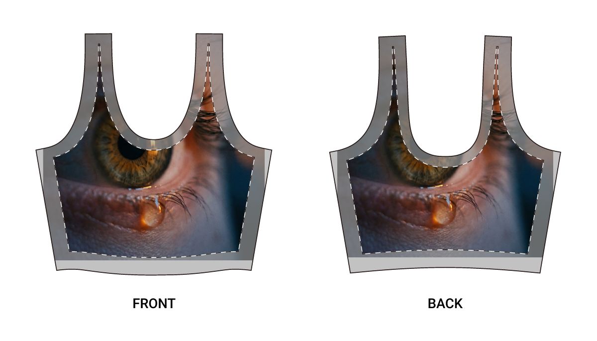 Polyester Sports Bra - Flickering Focus