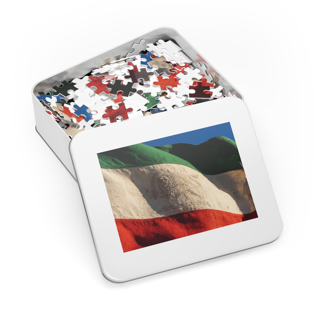 Jigsaw Puzzle with Tin - Flag