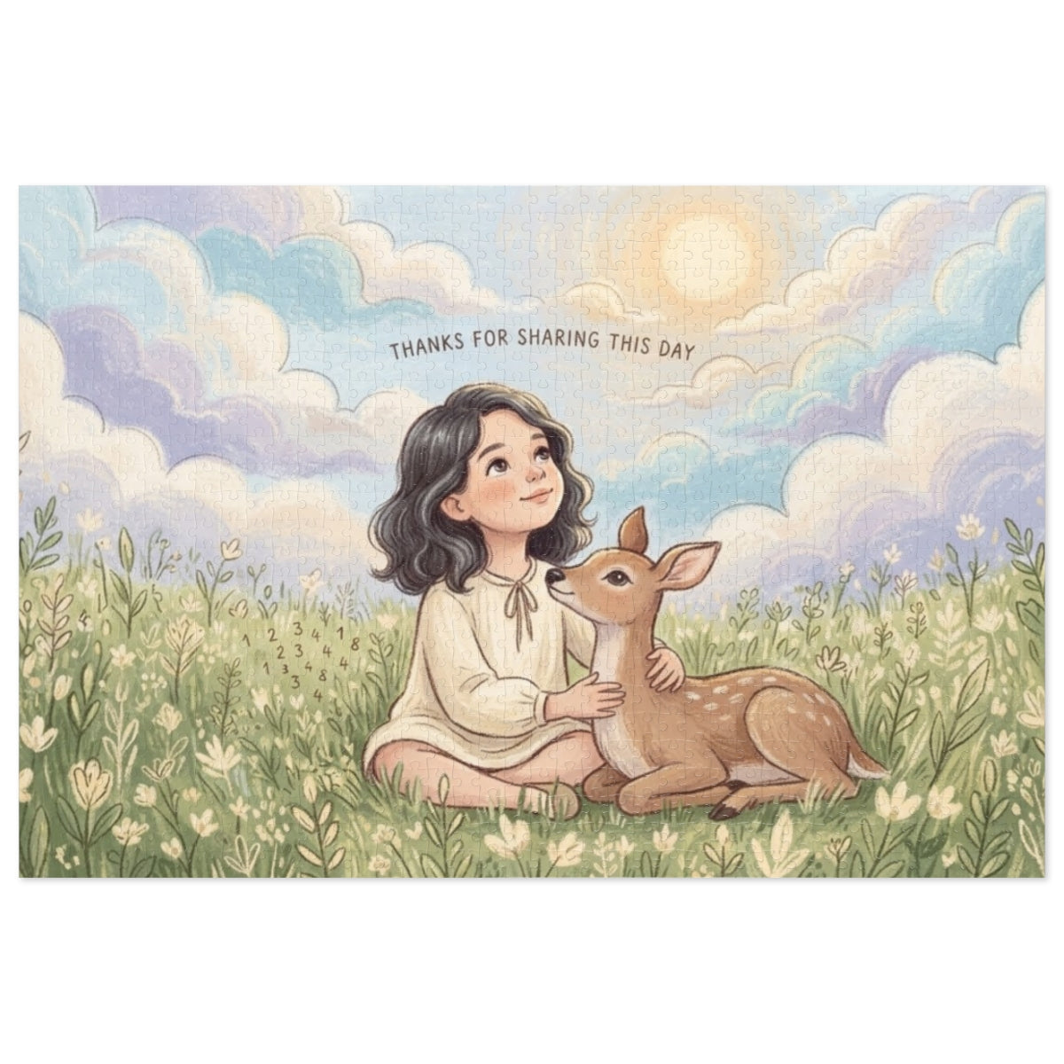 Jigsaw Puzzle with Tin - Sunlit Meadow Tale (30, 110, 252......