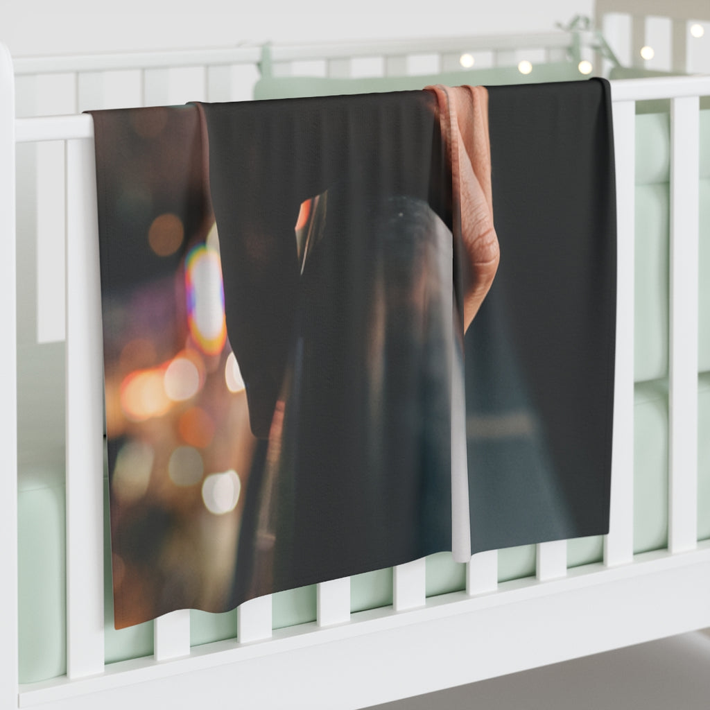 Midnight City Skyline Baby Swaddle Blanket