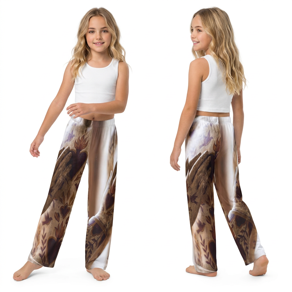 Pantalon d'intérieur enfant cœur sacré d'art populaire