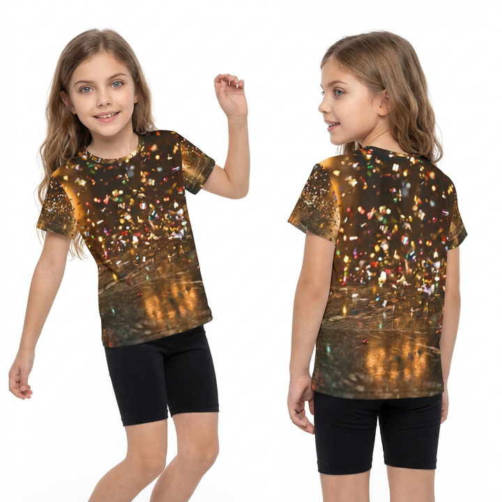 Camiseta deportiva para niños - Golden Midnight Spark
