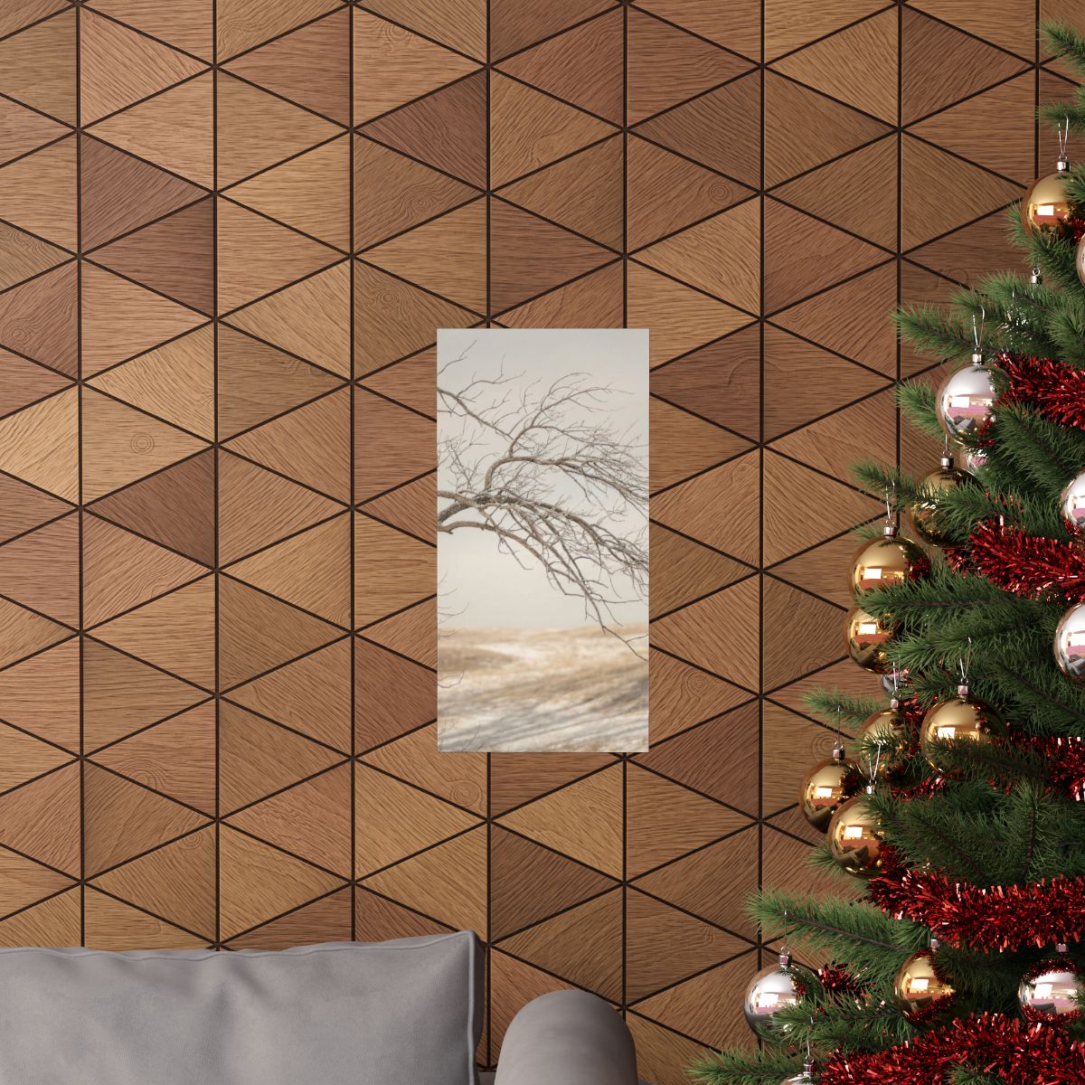 Matte Vertical Posters - Winter Branch Solitude Landscape......