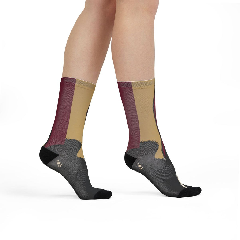 Sublimation Crew Socks - Divided Horizons Silhouette Art |...