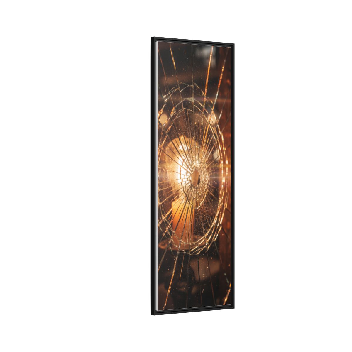 Framed Matte Canvas - Shattered Glass — Black / 1.25"