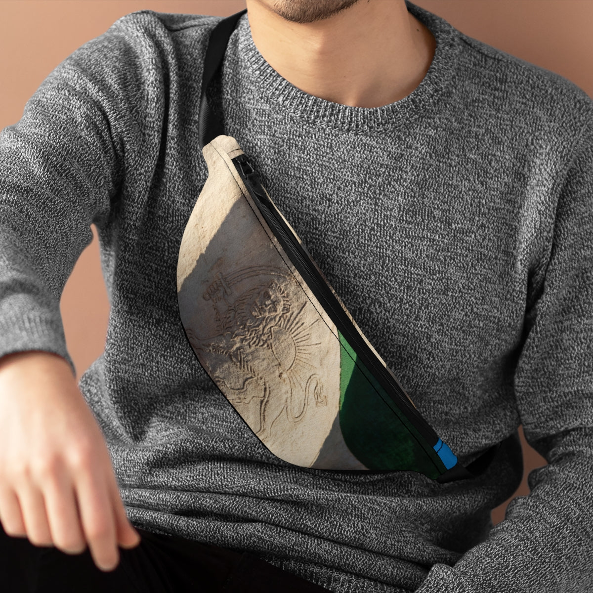 Fanny Pack - Vintage Persian Lion and Sun Flag Art |...