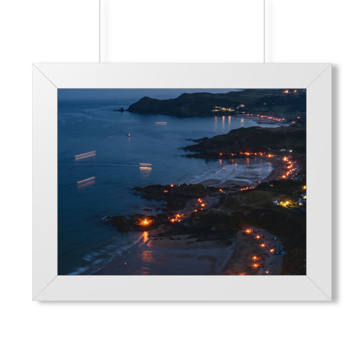 Framed Horizontal Poster - Coastal — White (14×11, 16×12......