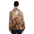 Women's Full-Zip Hoodie - Golden Rays of Unity Wall Art |...