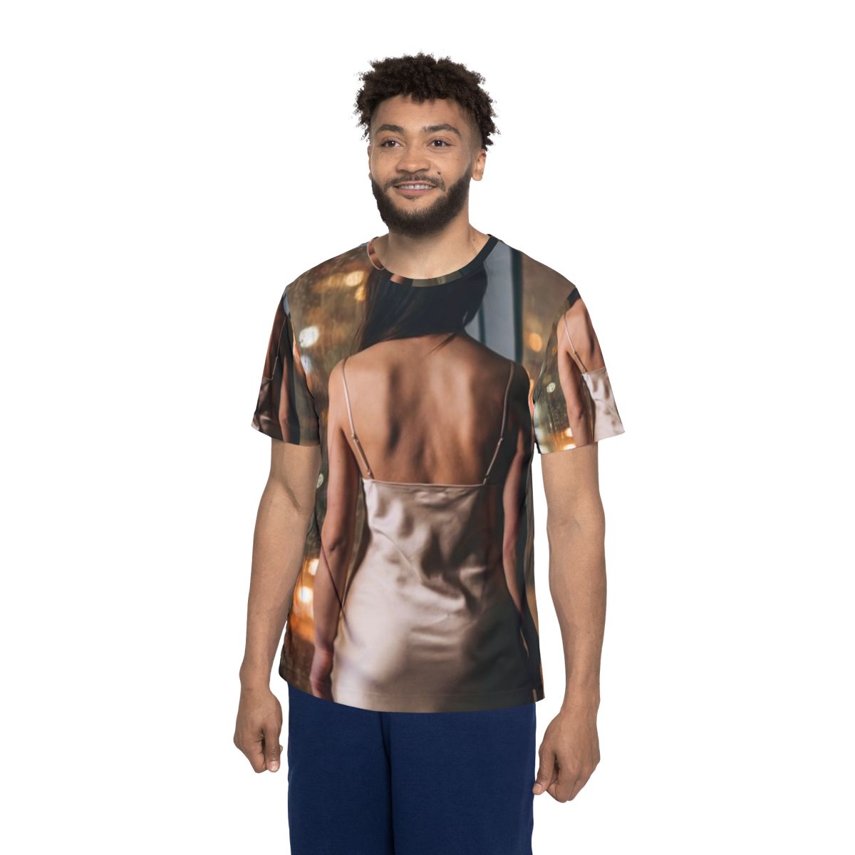 Men's Sports Jersey - Shimmering City Grid | Echovira...