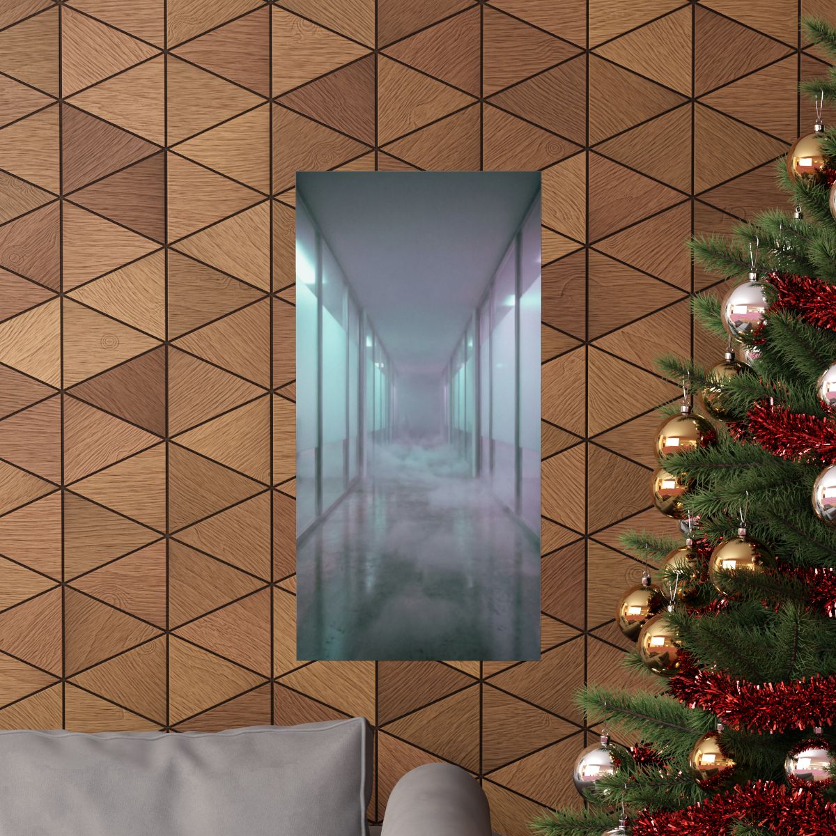 Matte Vertical Posters - Liminal Corridor Fog Art Print... |...