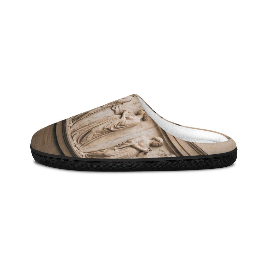 Women's Slippers - Classical Stone Frieze | Echovira Gallery