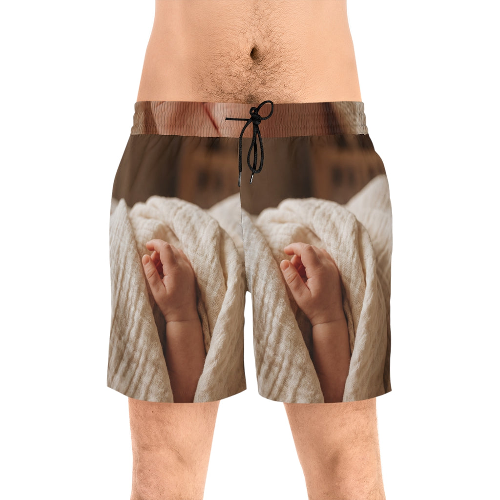 Men's Swim Shorts - Warm Sand Aesthetic