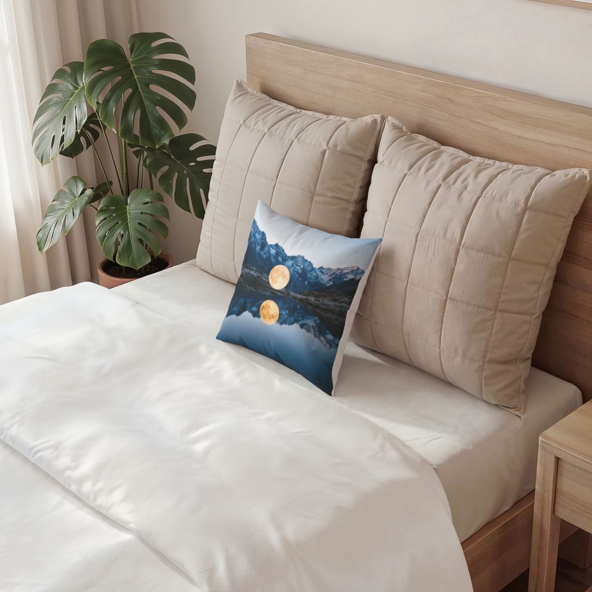 Poly Velvet Pillow - Alpine Moon Plush Velvet | Echovira...