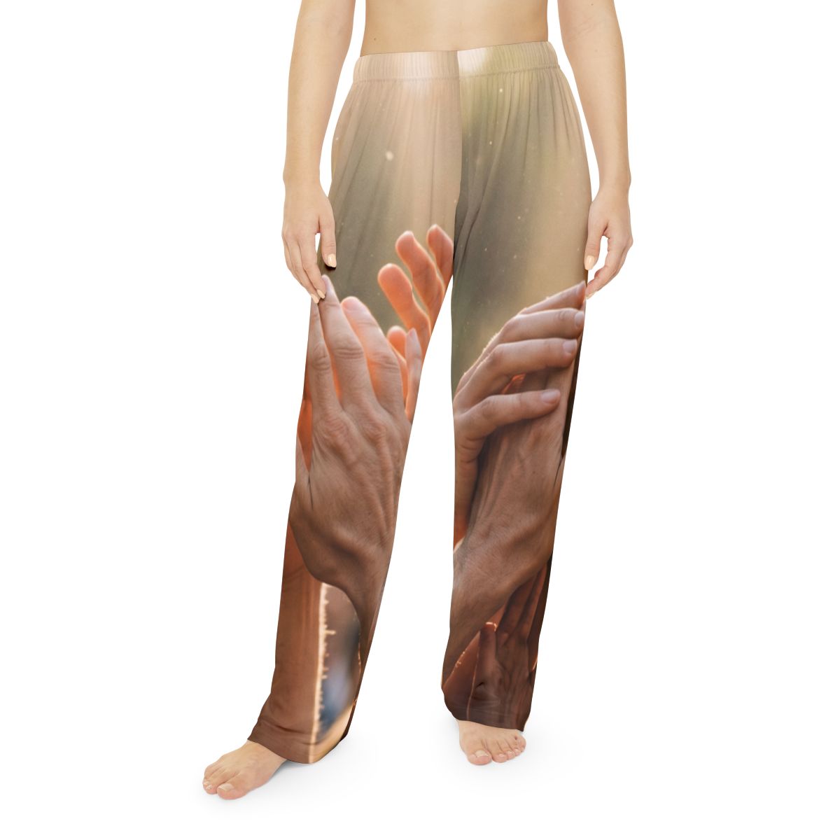 Women's Pajama Pants - Golden Rays of Unity Wall Art |...