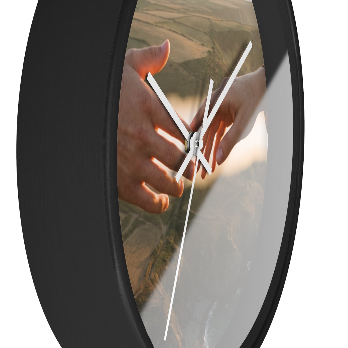 Wall Clock - The Infinite Touch | Ethereal Coastal Art |...