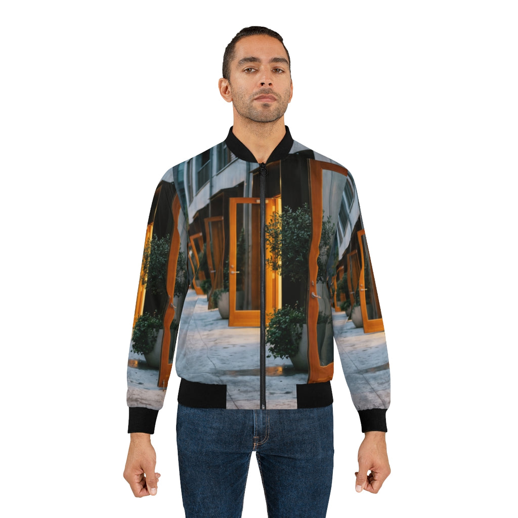 Men's Bomber Jacket - Twilight Promenade | Echovira Gallery