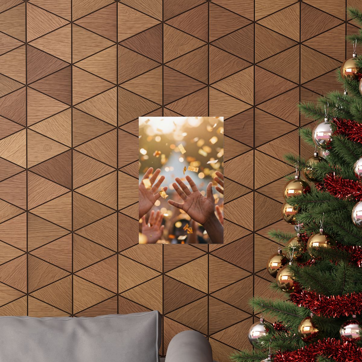 Matte Vertical Posters - Golden Festival Celebration Art......