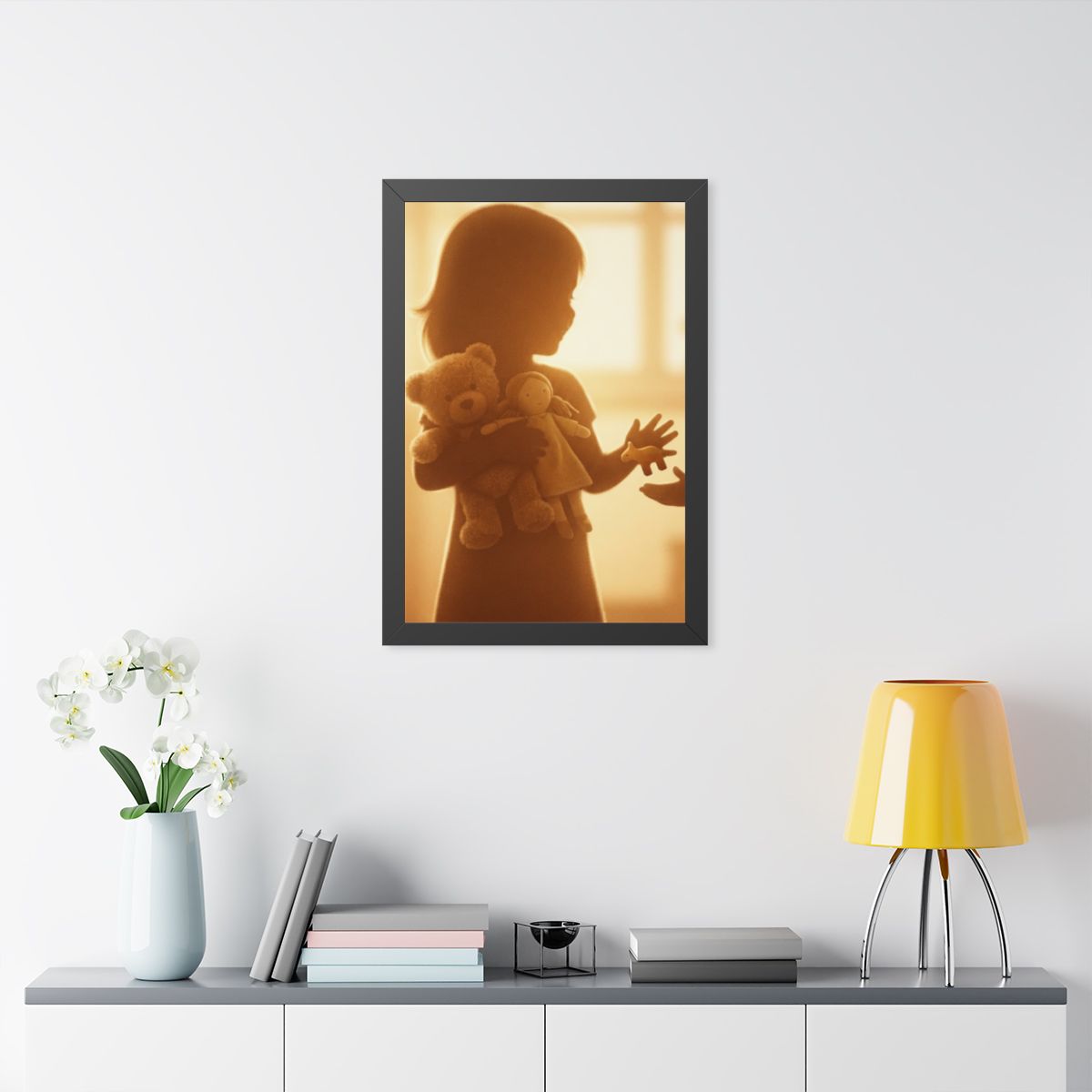 Framed Vertical Poster - Golden Reverie — Black (11×14... |...