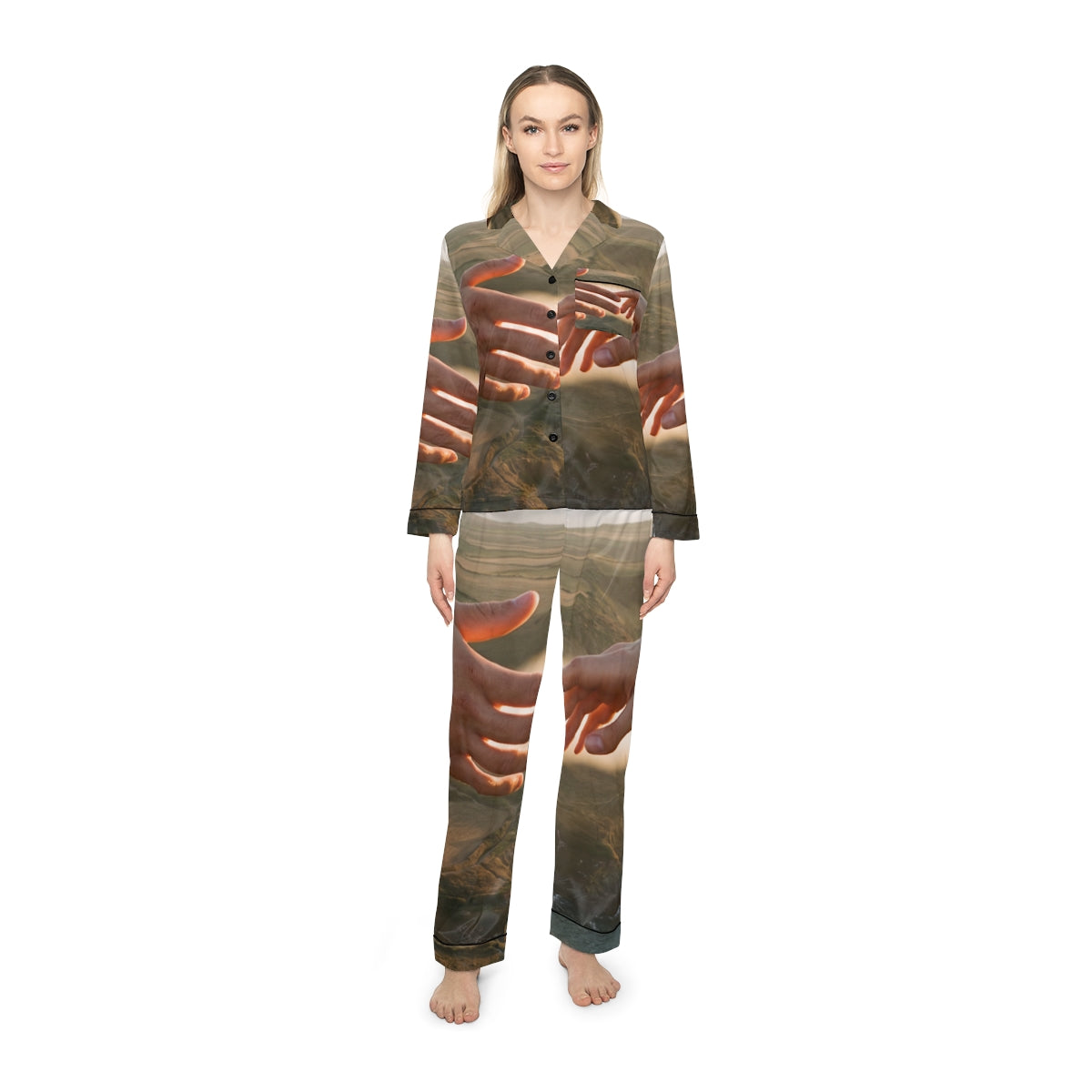 Women's Satin Pajamas - The Infinite Touch | Ethereal... |...