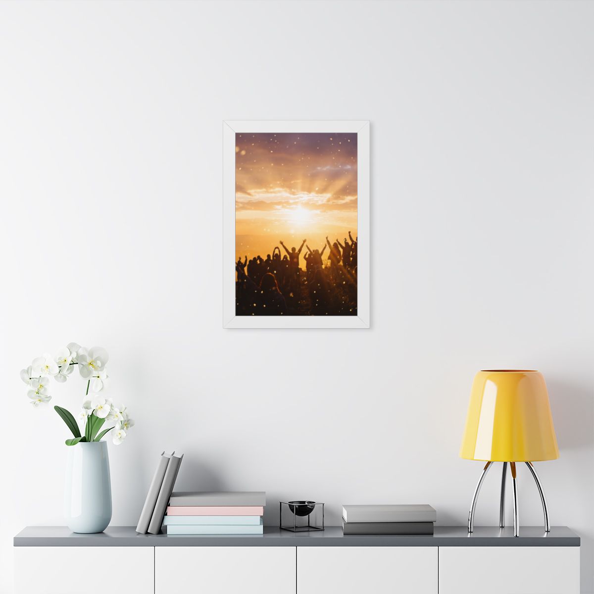 Framed Vertical Poster - Summit Ridge — White (11×14, 12×16...