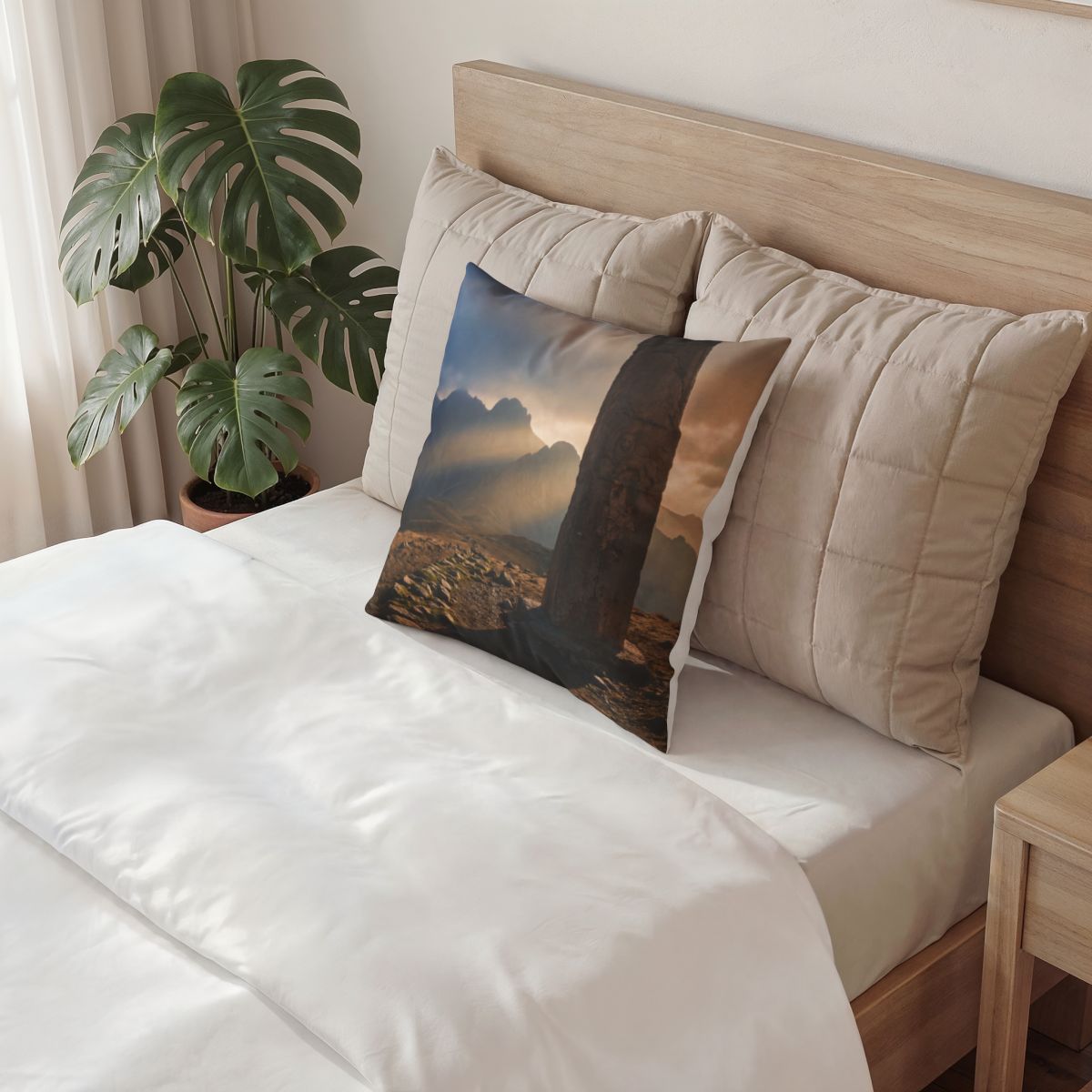 Poly Velvet Pillow - Mystic Peak