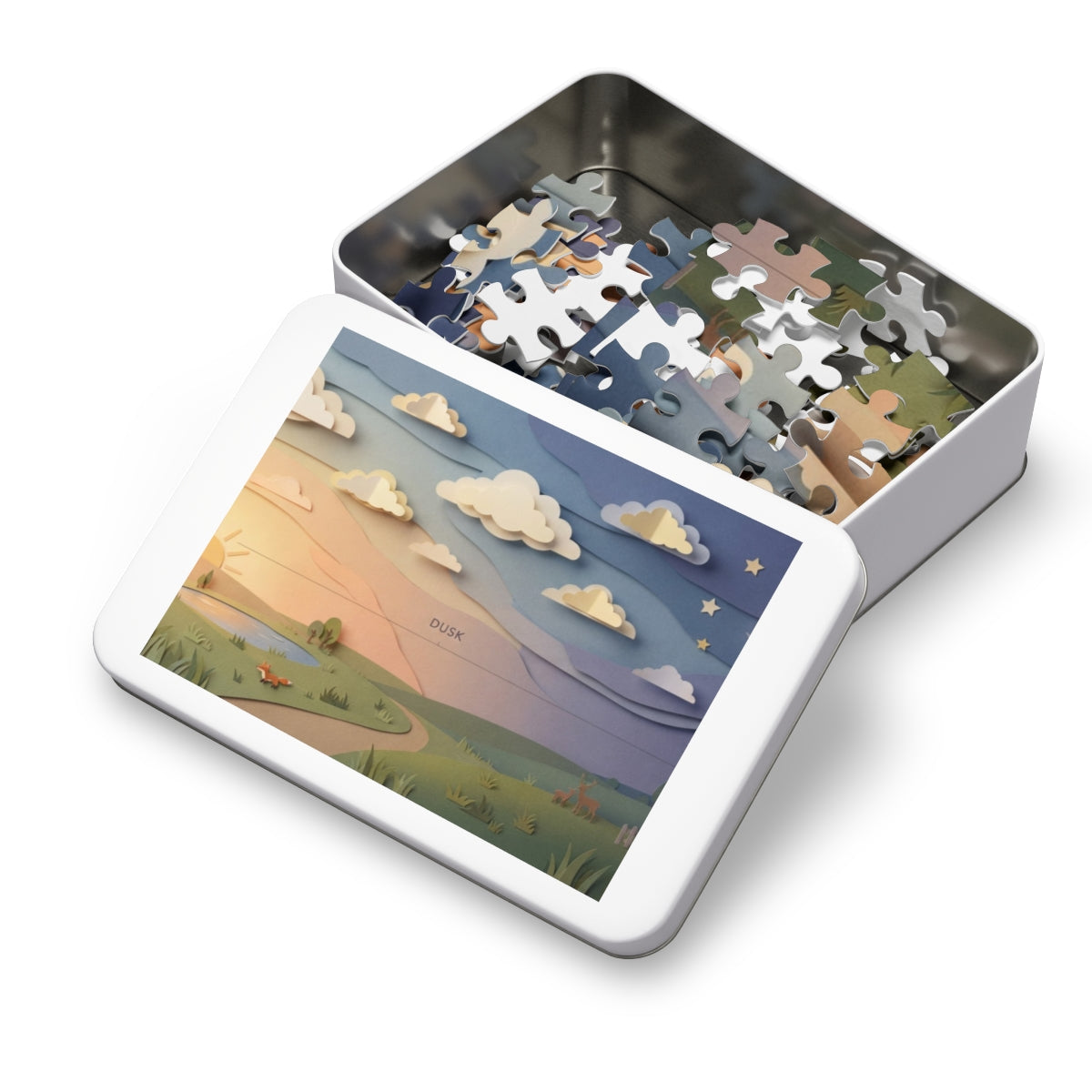 Jigsaw Puzzle with Tin - Twilight Horizon Calm (30, 110... |...