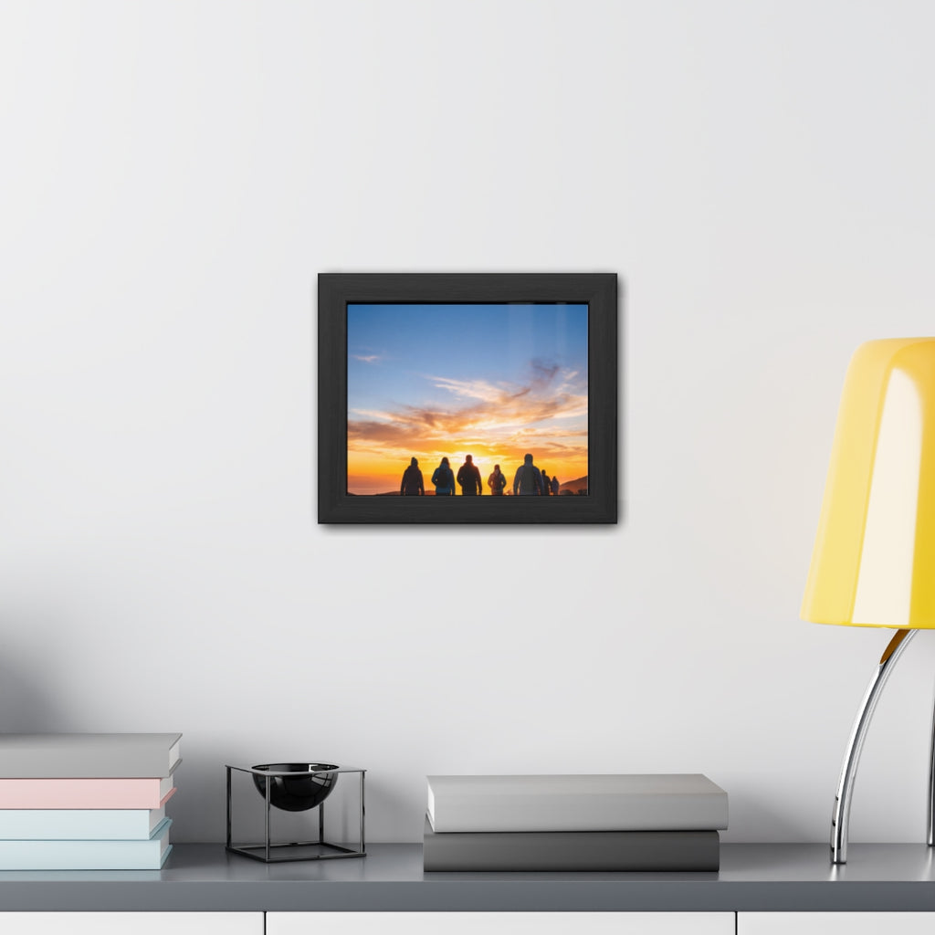 Framed Poster - Sunset Silhouette — Landscape