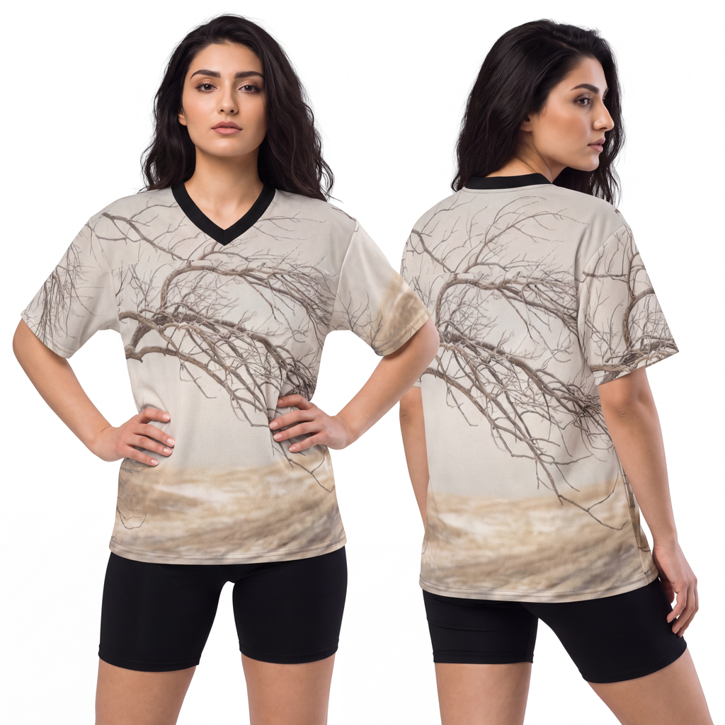 Unisex Football Jersey - Winter Branch Solitude Landscape |...