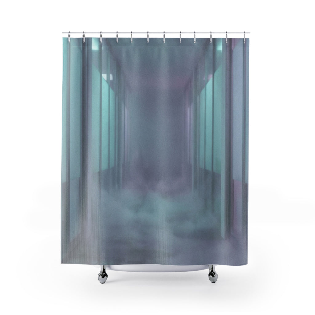 Shower Curtains - Liminal Corridor Fog Art Print | Echovira...