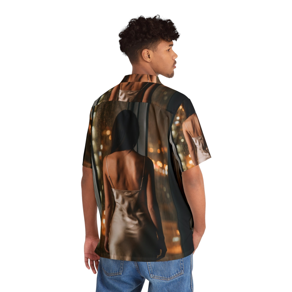 Men's Hawaiian Shirt - Cinematic Nightfall