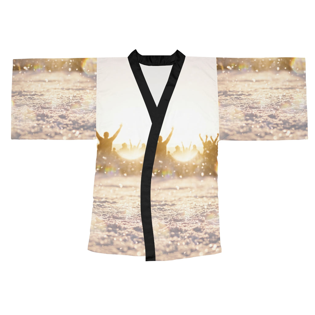Golden Hour Crowd Long Sleeve Kimono Robe