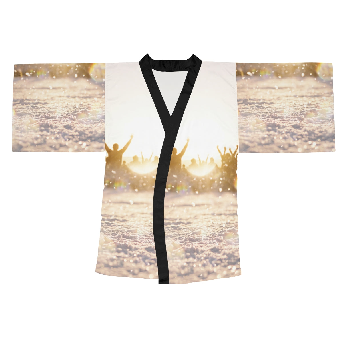Golden Hour Crowd Long Sleeve Kimono Robe