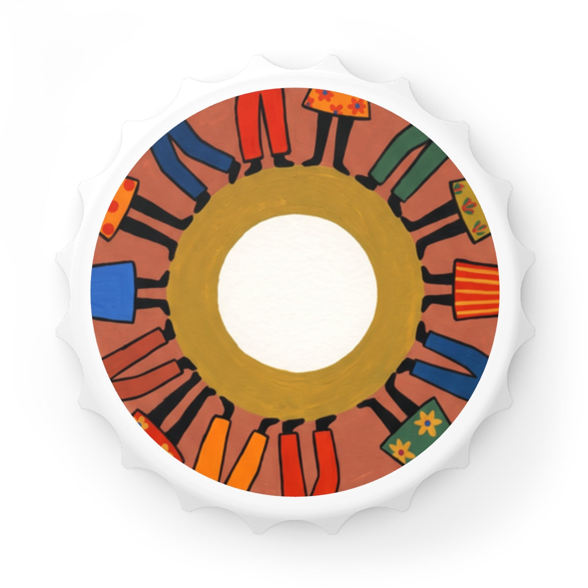 Bottle Opener - Unity Mandala Folk Art | Echovira Gallery