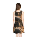 Girls' Sleeveless Sundress with Vintage Turntable