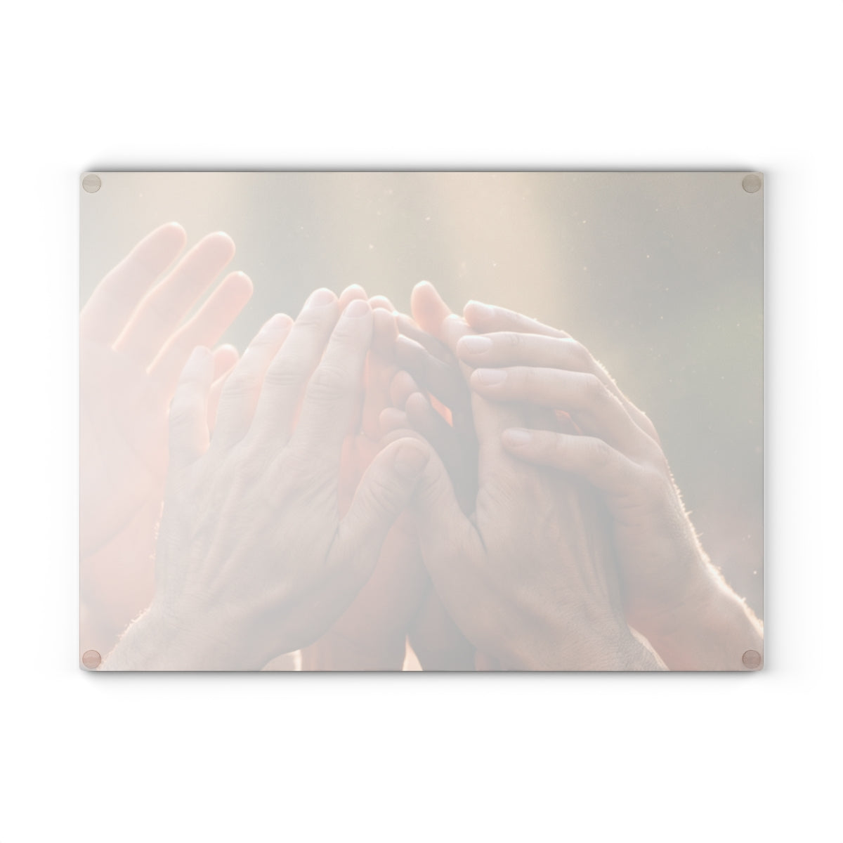 Glass Cutting Board - Golden Rays of Unity Wall Art |...