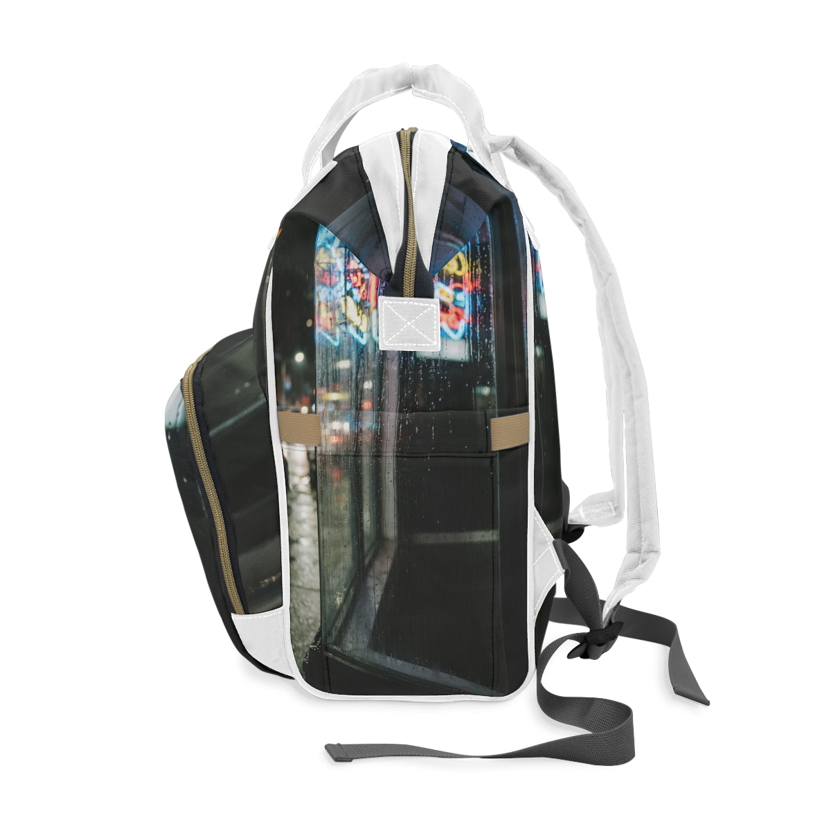 Neon Rain Phone Booth Diaper Backpack