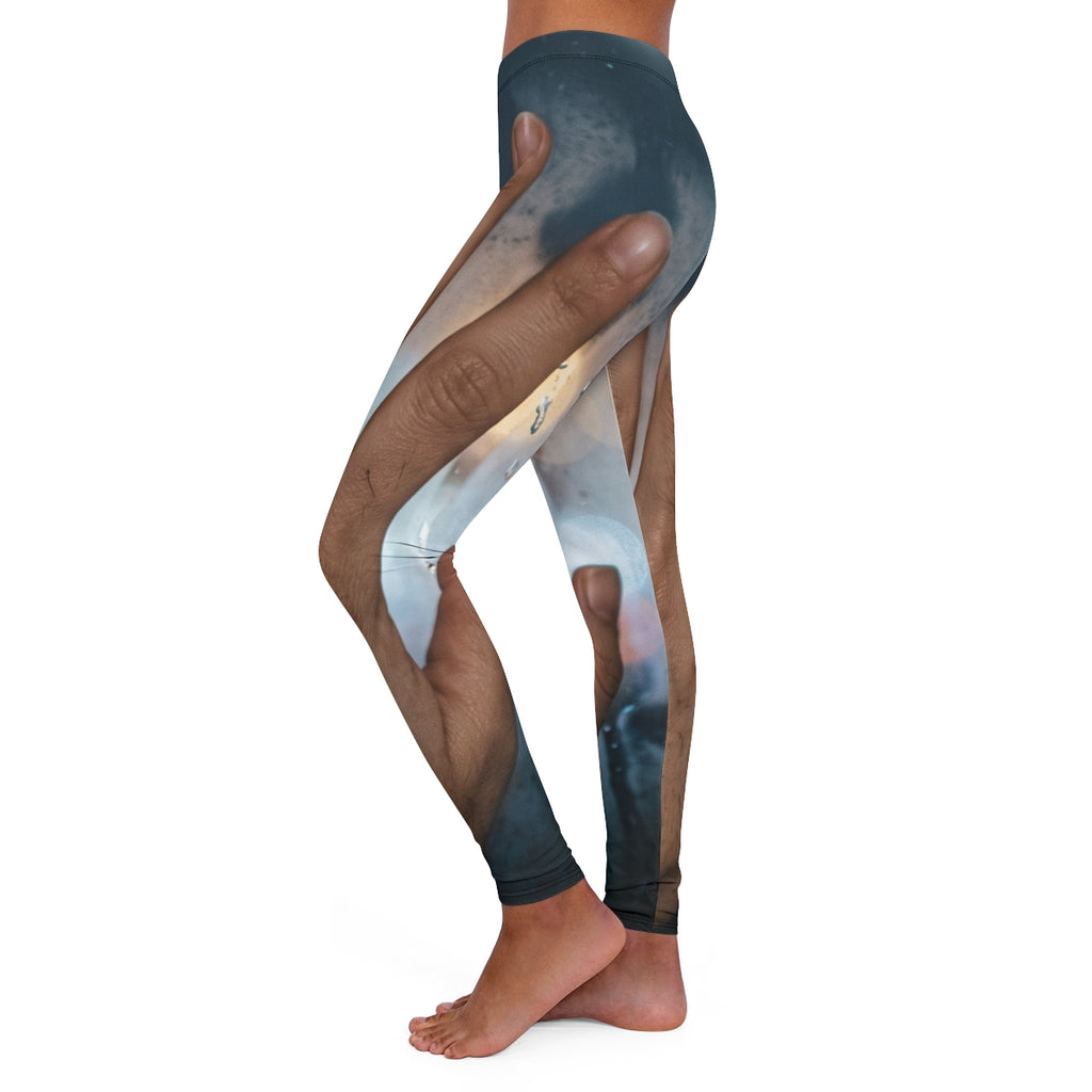 Women's Spandex Leggings Rainy City Window