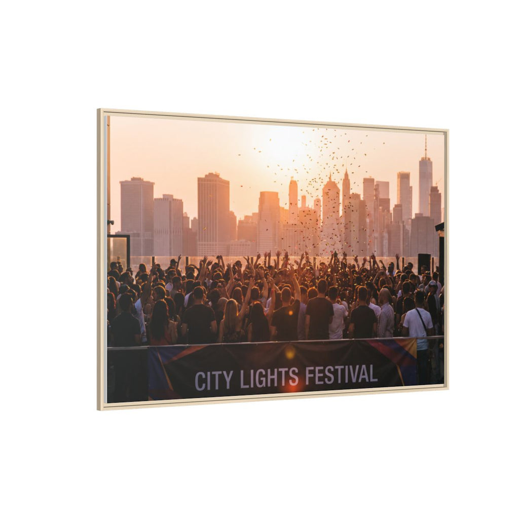 Framed Matte Canvas - City Lights Festival (10×8, 12×9... |...