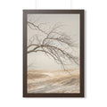 Framed Vertical Poster - Winter Branch Solitude Landscape —...