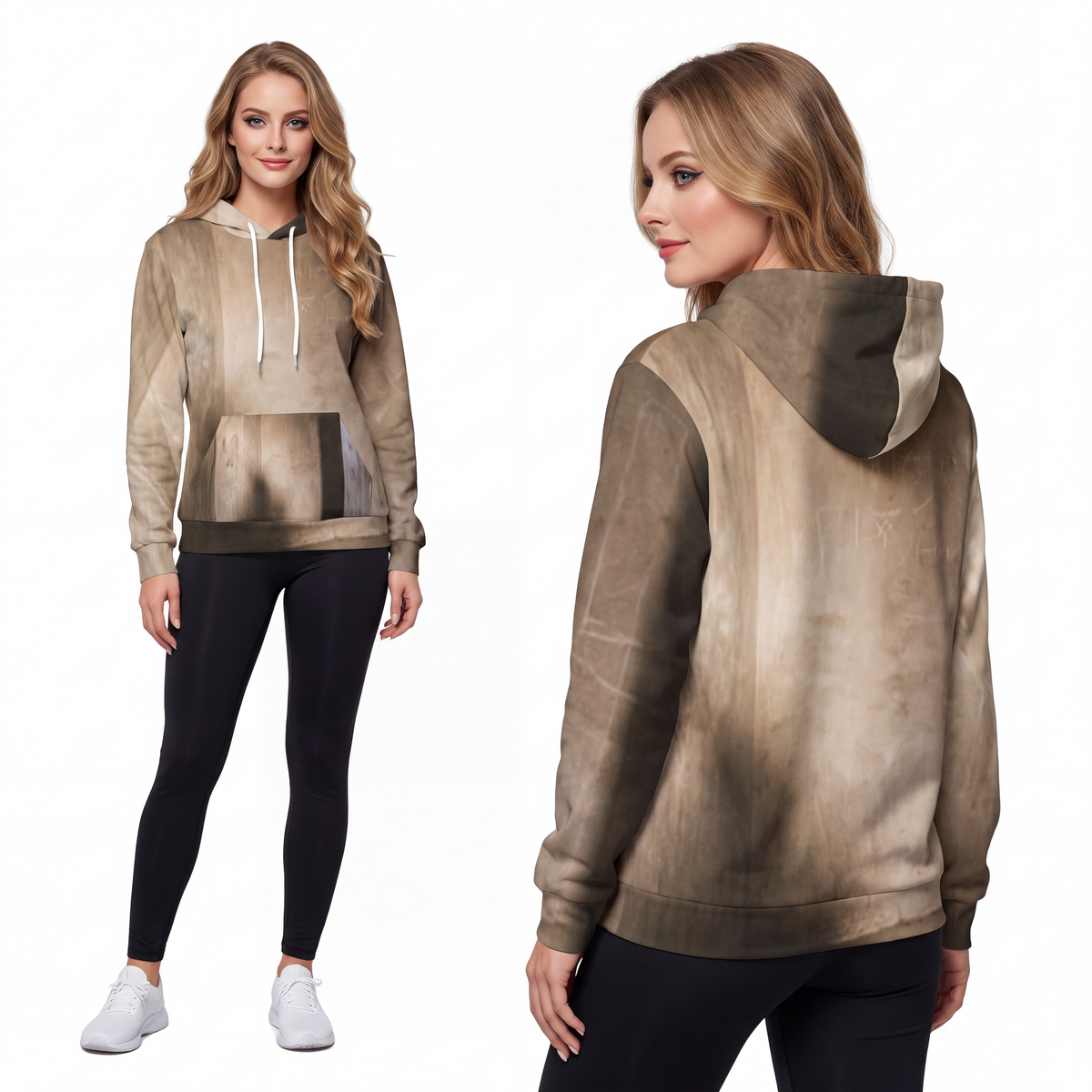 Fashion Hoodie - Shadows of the Citadel moody architectural...